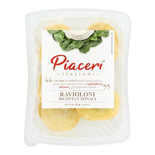Spinach and ricotta ravioloni