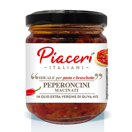 Peperoncini macinati in olio extra vergine di oliva