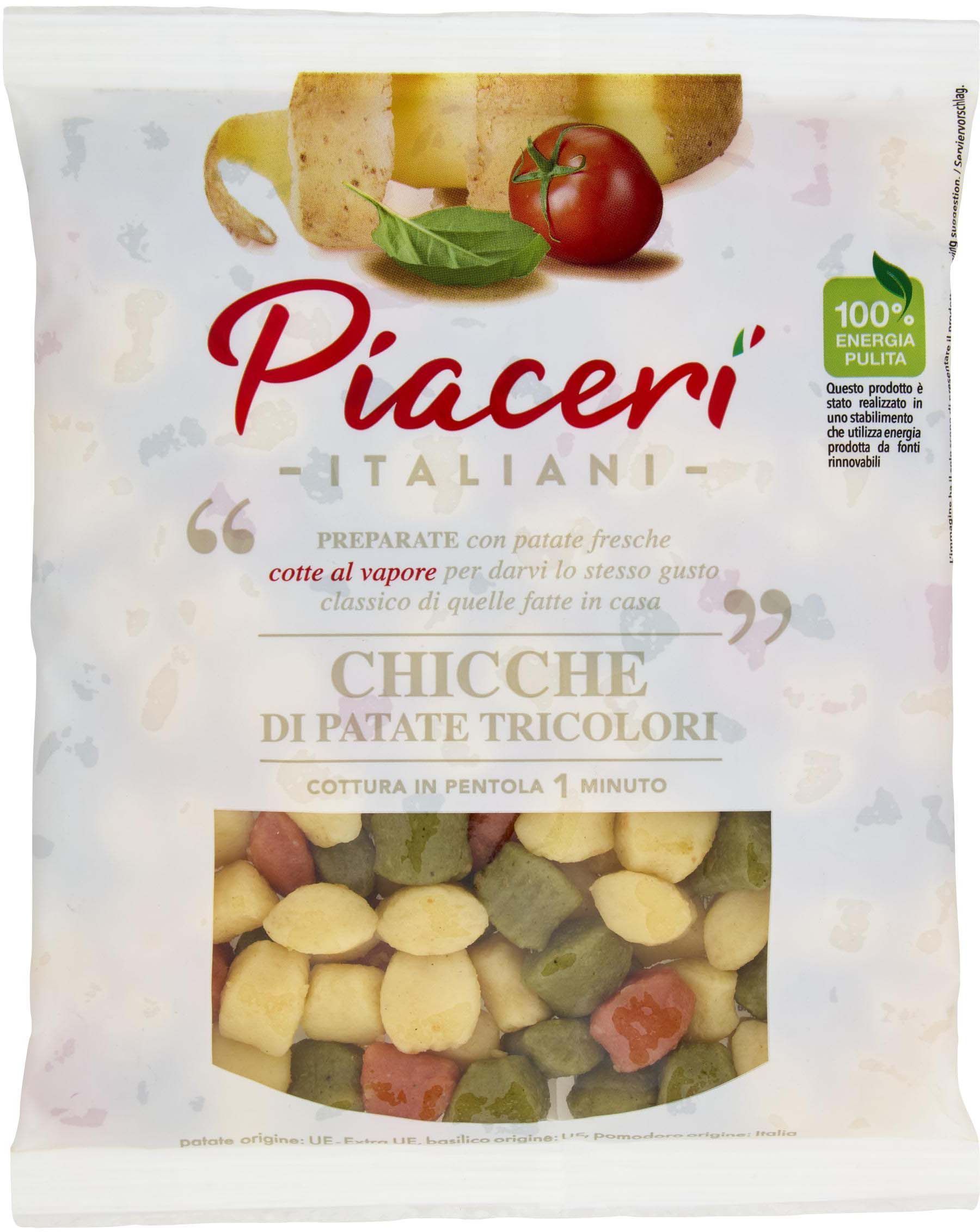 Chicche di patate tricolore