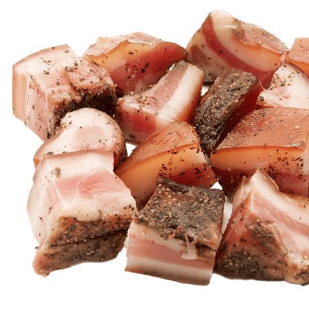 Guanciale e Lardo isolated