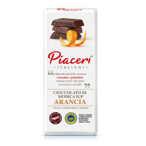 PGI chocolate from Modica with orange