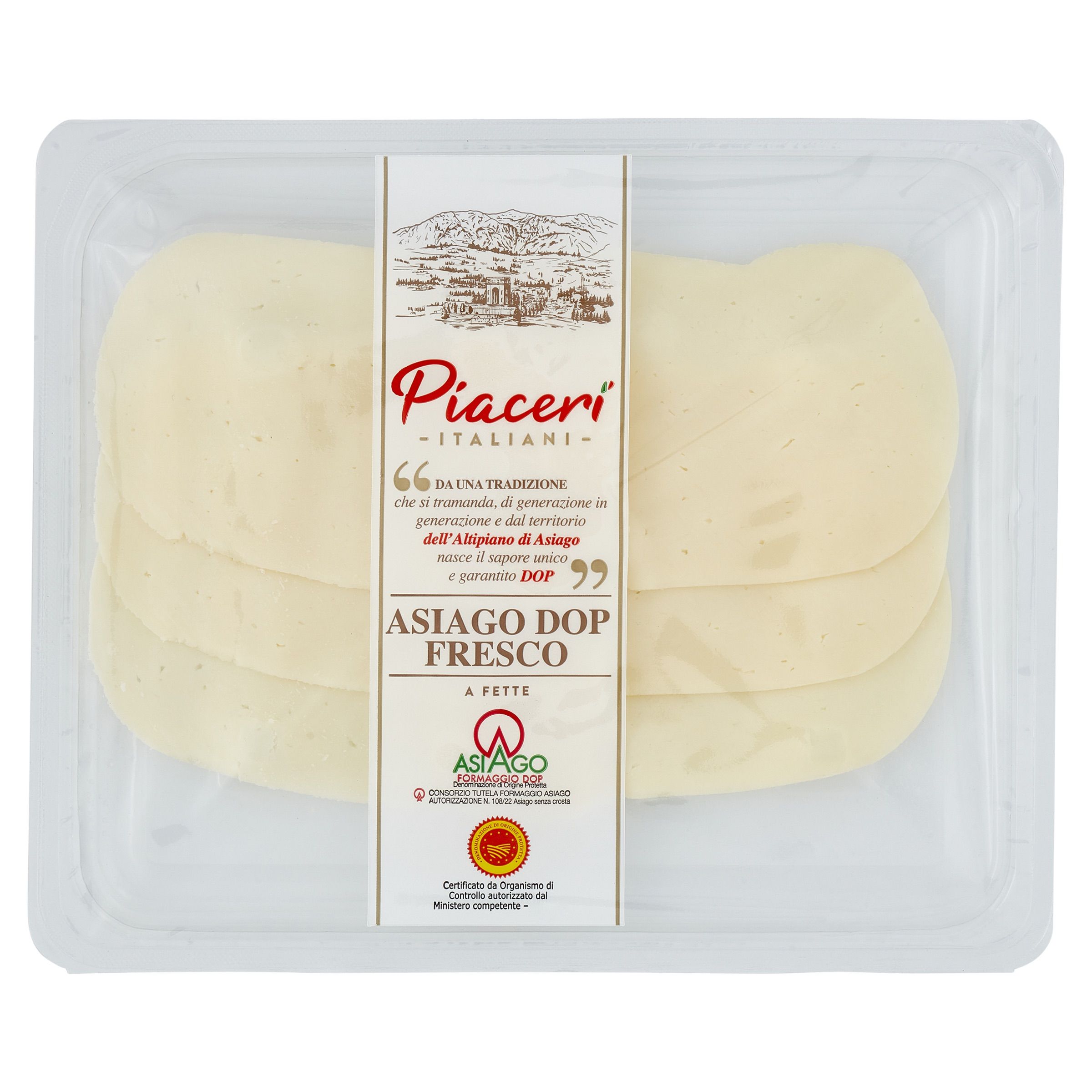 Asiago DOP fresco a fette