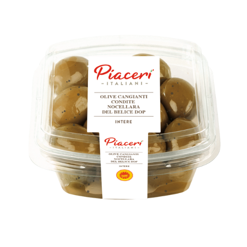 Olive Cangianti condite Nocellara del Belice DOP