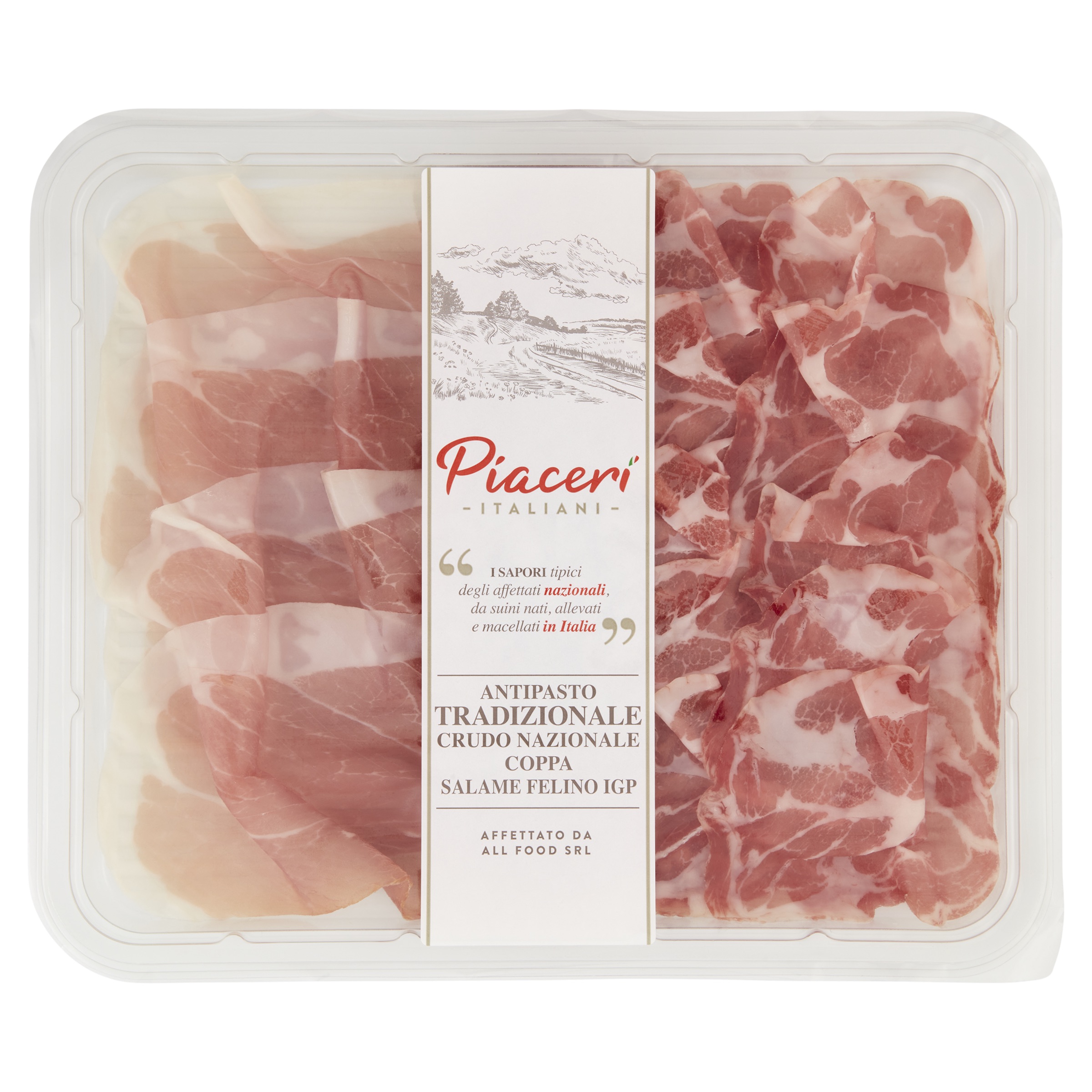 Antipasto Tradizionale con Crudo Nazionale Coppa Salame Felino IGP