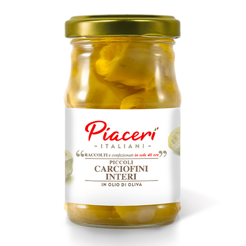 Whole small artichokes in olive oil