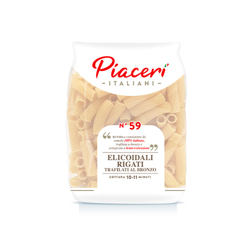 100% ltalian semolina Elicoidali rigati