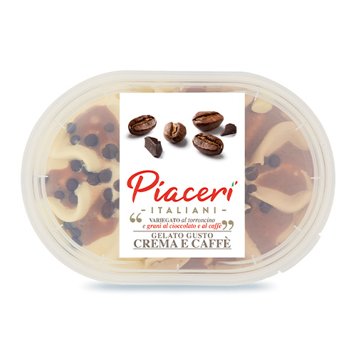 Cream and coffee with nougat